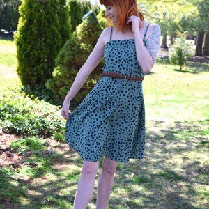 Green / Turquoise Spotted Cami Dress